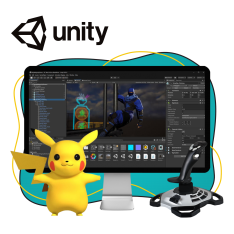 Мир игр на Unity 2D на популярном движке + AI-помощники - КИБЕРшкола программирования для детей, компьютерные курсы для школьников, начинающих и подростков - KIBERone г. Щукино