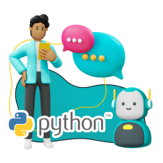 Умный чат-бот на Python - КИБЕРшкола программирования для детей, компьютерные курсы для школьников, начинающих и подростков - KIBERone г. Щукино